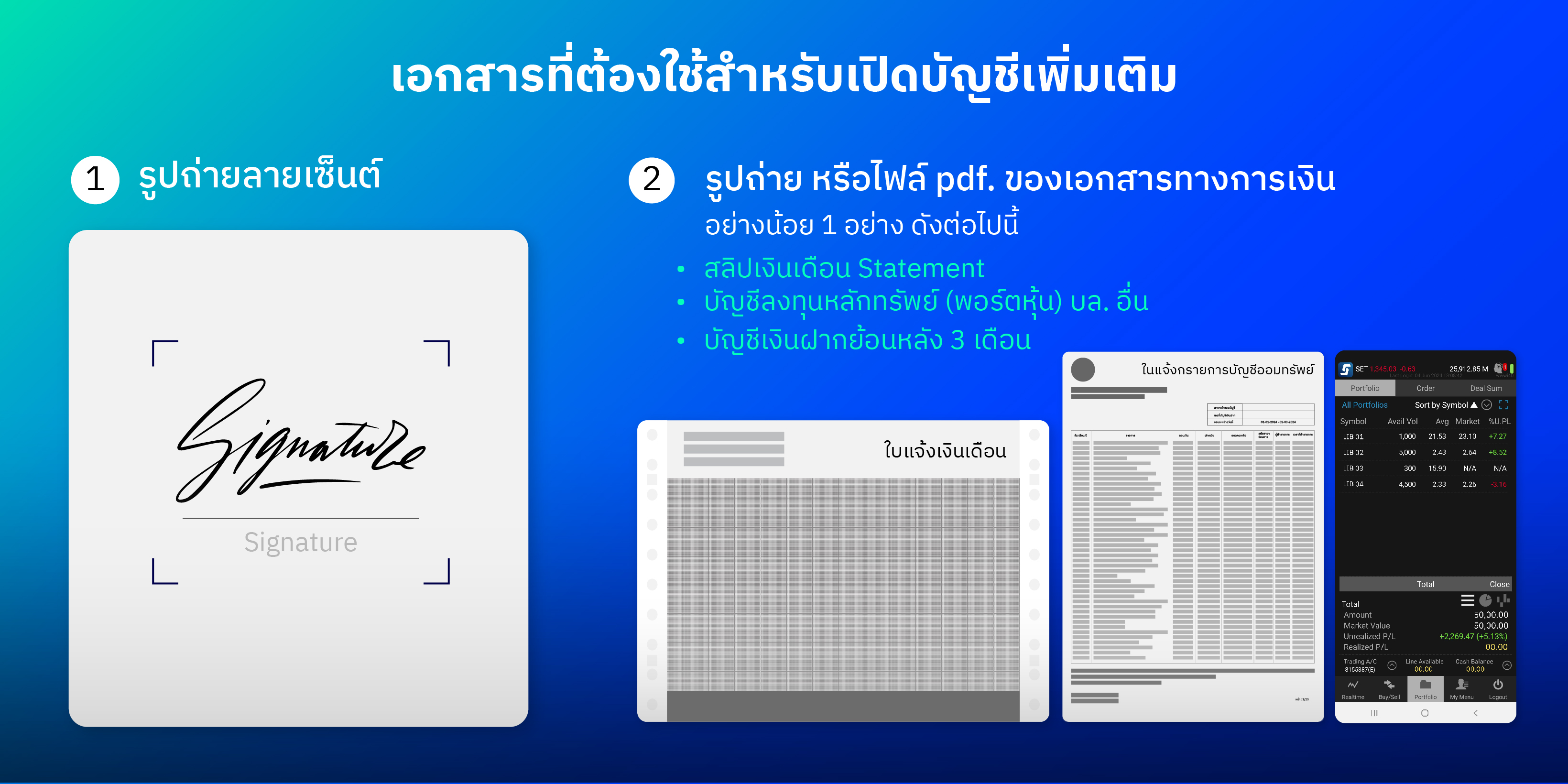 เปิดบัญชี TFEX ใช้เอกสารอะไรบ้าง